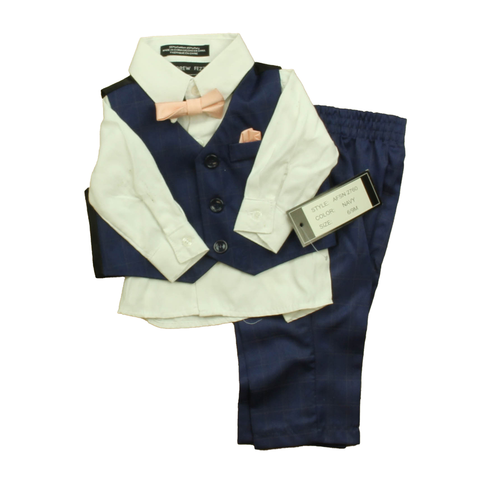 Andrew Fezza Boys White | Blue Special Occasion Outfit size: 6-9 Months